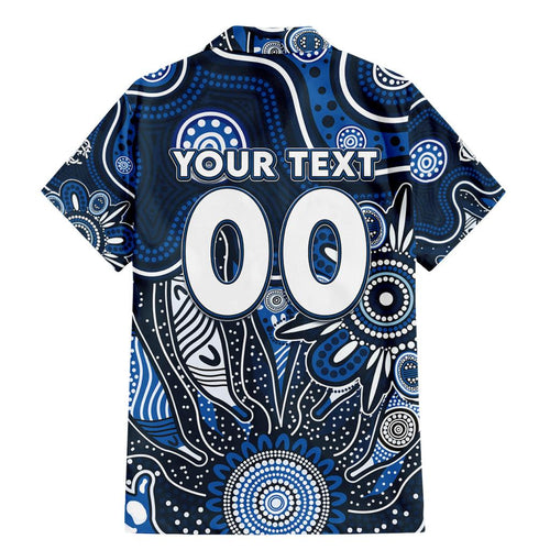 Personalised Blues NAIDOC Week 2024 Family Matching Mermaid Dress and Hawaiian Shirt Aussie Aboriginal Art