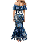 Personalised Blues NAIDOC Week 2024 Family Matching Mermaid Dress and Hawaiian Shirt Aussie Aboriginal Art