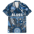 Personalised Blues NAIDOC Week 2024 Family Matching Short Sleeve Bodycon Dress and Hawaiian Shirt Aussie Aboriginal Art