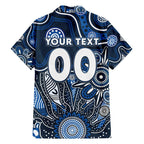 Personalised Blues NAIDOC Week 2024 Family Matching Short Sleeve Bodycon Dress and Hawaiian Shirt Aussie Aboriginal Art