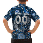 Personalised Blues NAIDOC Week 2024 Family Matching Summer Maxi Dress and Hawaiian Shirt Aussie Aboriginal Art
