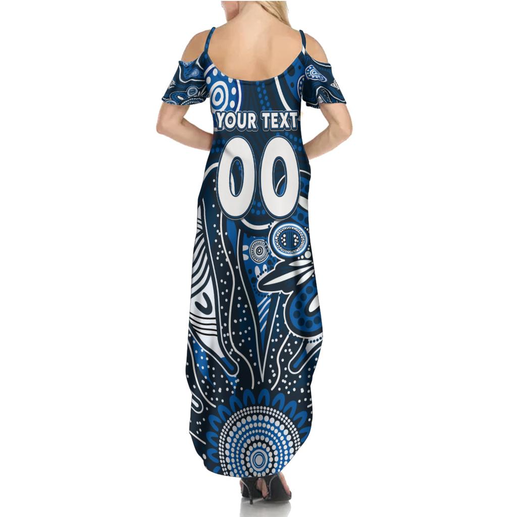 Personalised Blues NAIDOC Week 2024 Family Matching Summer Maxi Dress and Hawaiian Shirt Aussie Aboriginal Art