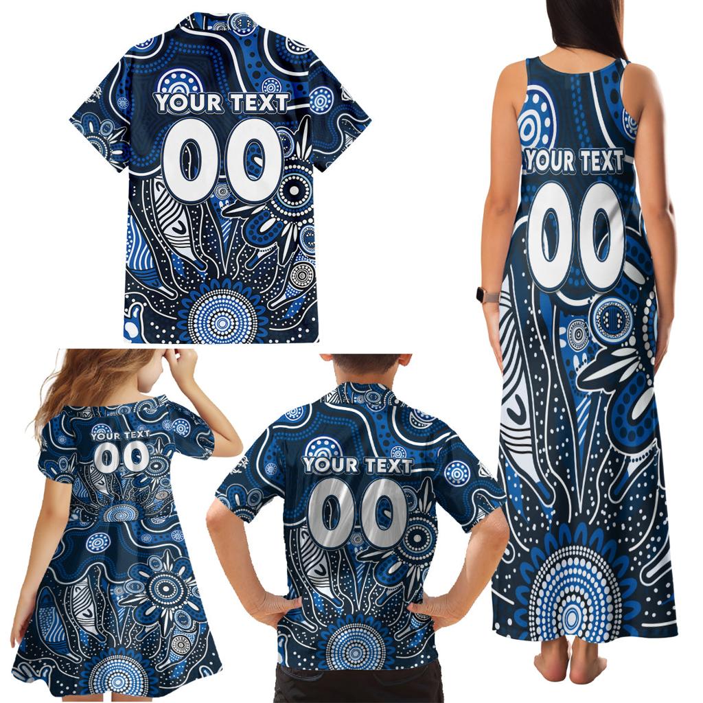Personalised Blues NAIDOC Week 2024 Family Matching Tank Maxi Dress and Hawaiian Shirt Aussie Aboriginal Art
