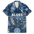 Personalised Blues NAIDOC Week 2024 Family Matching Tank Maxi Dress and Hawaiian Shirt Aussie Aboriginal Art