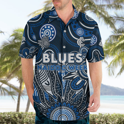 Personalised Blues NAIDOC Week 2024 Hawaiian Shirt Aussie Aboriginal Art
