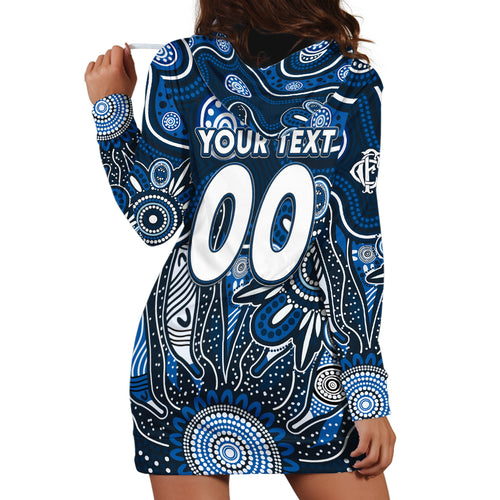 Personalised Blues NAIDOC Week 2024 Hoodie Dress Aussie Aboriginal Art