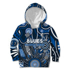 Personalised Blues NAIDOC Week 2024 Kid Hoodie Aussie Aboriginal Art