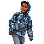 Personalised Blues NAIDOC Week 2024 Kid Hoodie Aussie Aboriginal Art