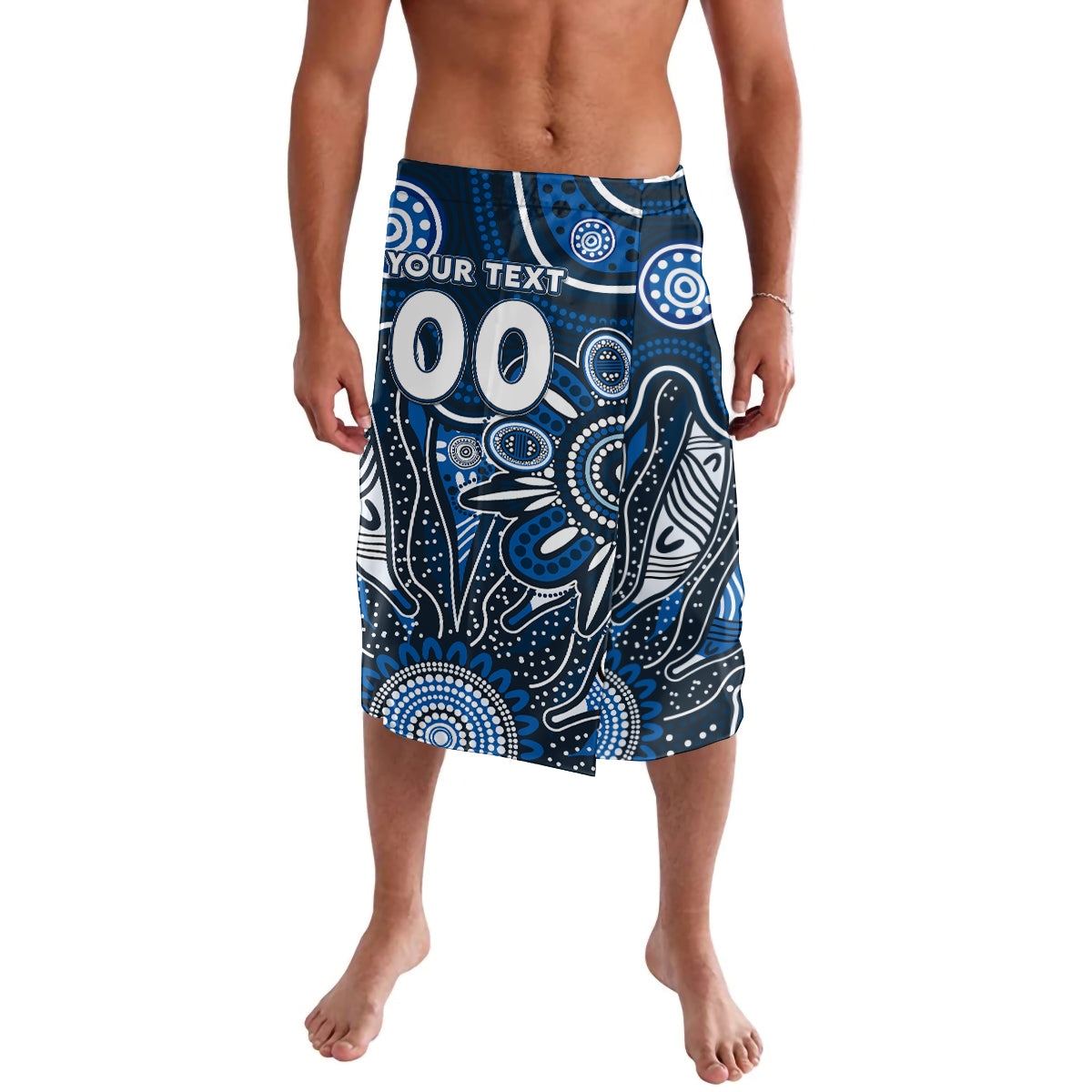 Personalised Blues NAIDOC Week 2024 Lavalava Aussie Aboriginal Art