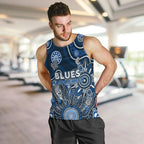Personalised Blues NAIDOC Week 2024 Men Tank Top Aussie Aboriginal Art