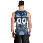 Personalised Blues NAIDOC Week 2024 Men Tank Top Aussie Aboriginal Art