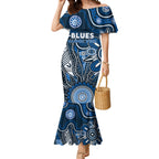 Personalised Blues NAIDOC Week 2024 Mermaid Dress Aussie Aboriginal Art