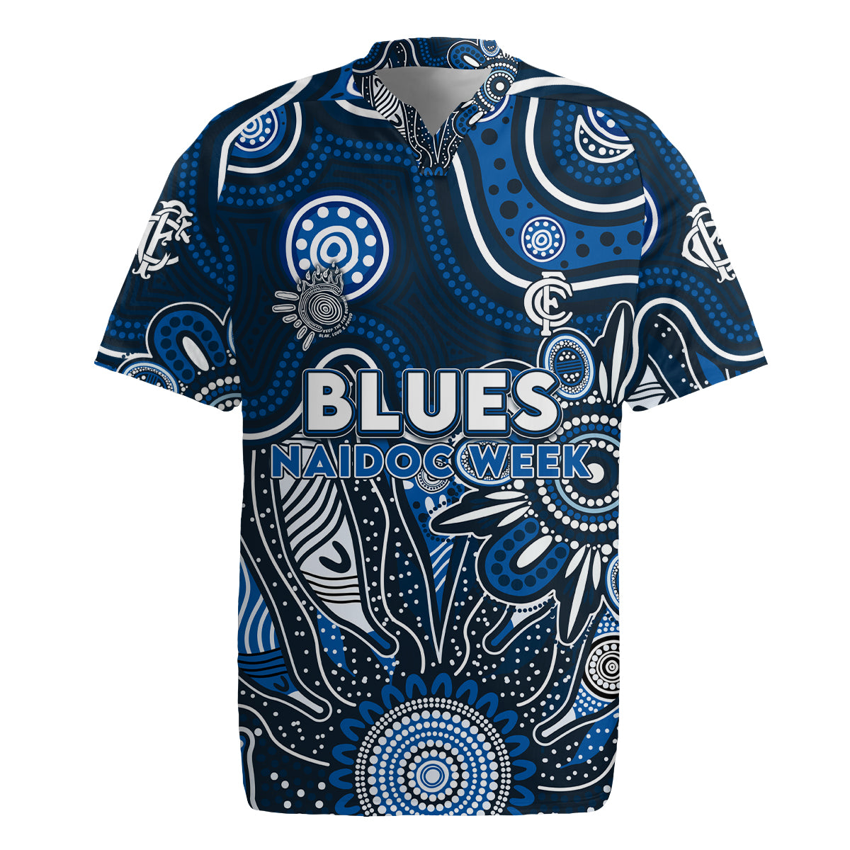 Personalised Blues NAIDOC Week 2024 Rugby Jersey Aussie Aboriginal Art