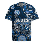 Personalised Blues NAIDOC Week 2024 Rugby Jersey Aussie Aboriginal Art