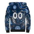 Personalised Blues NAIDOC Week 2024 Sherpa Hoodie Aussie Aboriginal Art