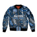 Personalised Blues NAIDOC Week 2024 Sleeve Zip Bomber Jacket Aussie Aboriginal Art