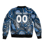 Personalised Blues NAIDOC Week 2024 Sleeve Zip Bomber Jacket Aussie Aboriginal Art