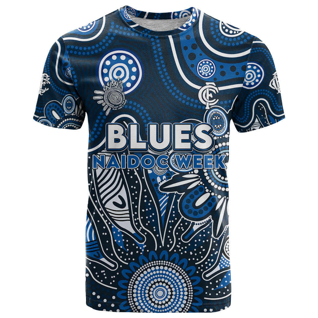 Personalised Blues NAIDOC Week 2024 T Shirt Aussie Aboriginal Art