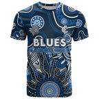 Personalised Blues NAIDOC Week 2024 T Shirt Aussie Aboriginal Art