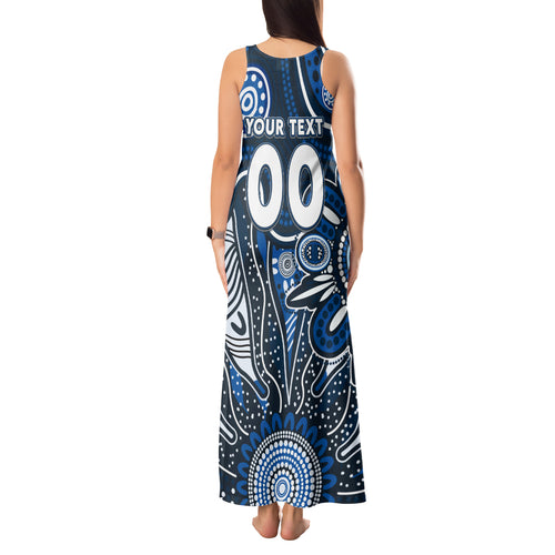 Personalised Blues NAIDOC Week 2024 Tank Maxi Dress Aussie Aboriginal Art