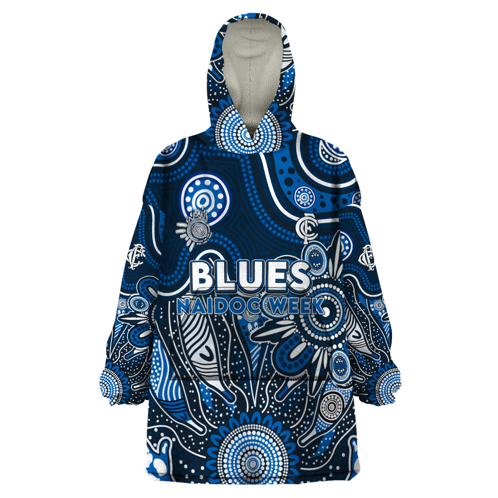 Personalised Blues NAIDOC Week 2024 Wearable Blanket Hoodie Aussie Aboriginal Art