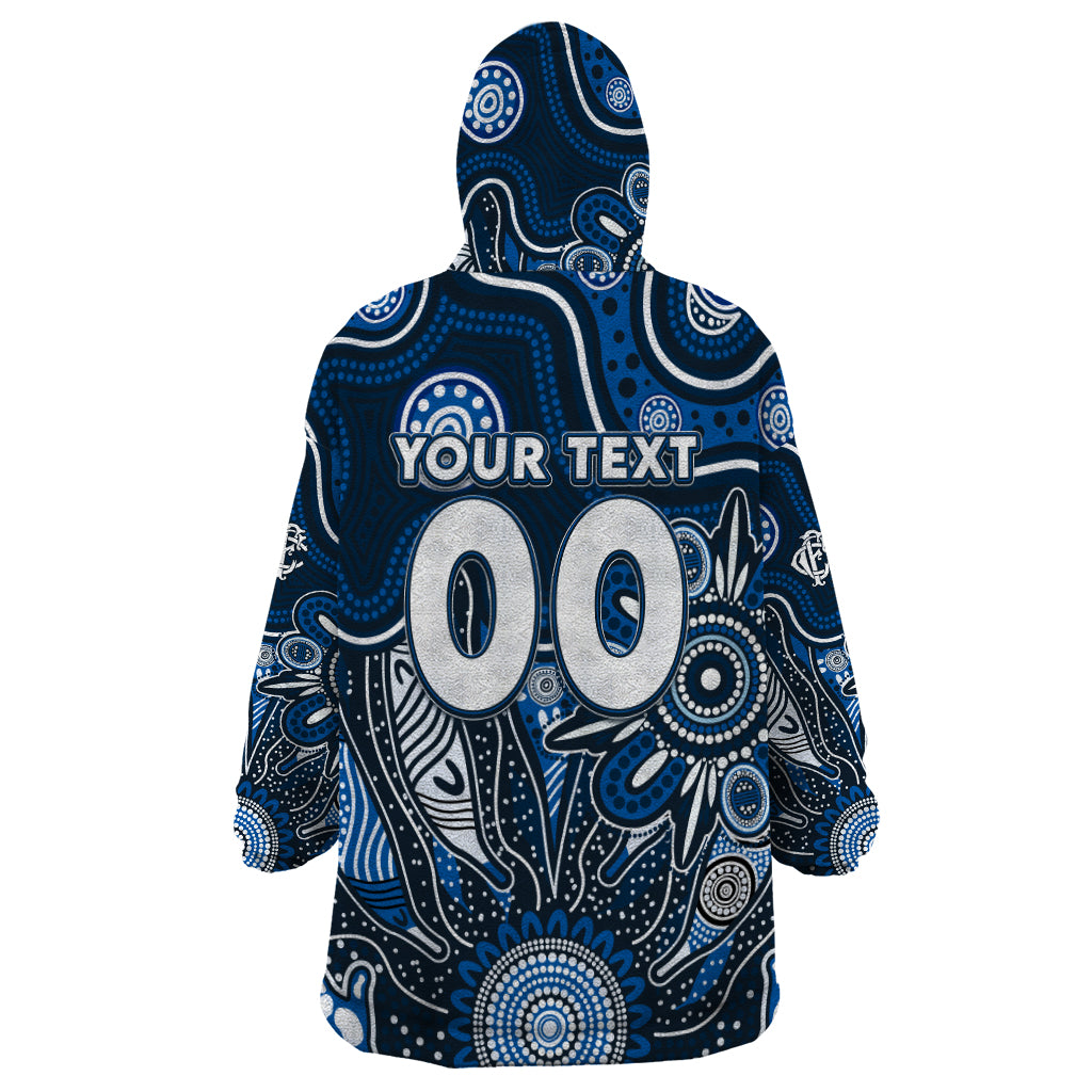 Personalised Blues NAIDOC Week 2024 Wearable Blanket Hoodie Aussie Aboriginal Art