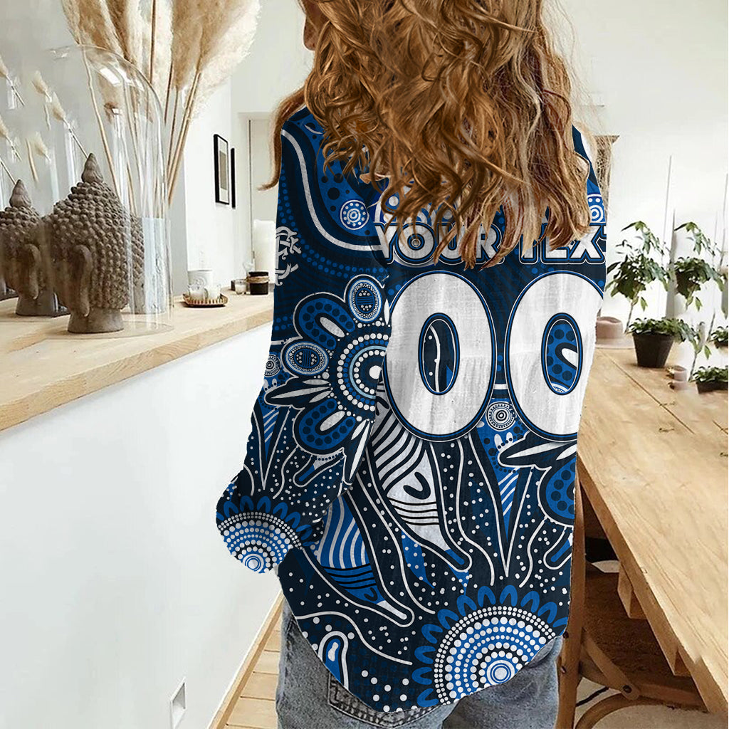 Personalised Blues NAIDOC Week 2024 Women Casual Shirt Aussie Aboriginal Art