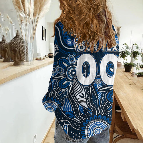 Personalised Blues NAIDOC Week 2024 Women Casual Shirt Aussie Aboriginal Art