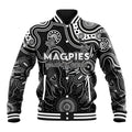 Personalised Magpies NAIDOC Week 2024 Baseball Jacket Aussie Aboriginal Art