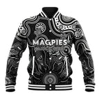 Personalised Magpies NAIDOC Week 2024 Baseball Jacket Aussie Aboriginal Art