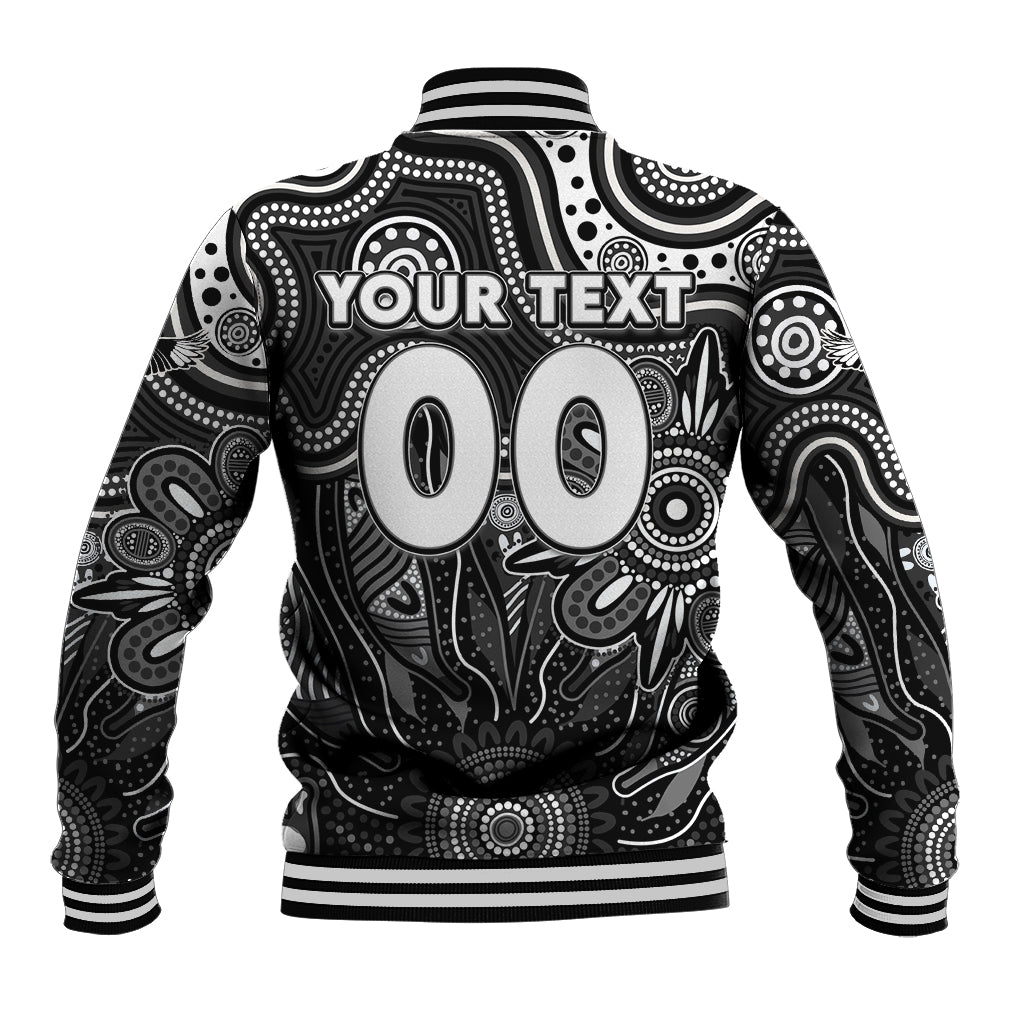Personalised Magpies NAIDOC Week 2024 Baseball Jacket Aussie Aboriginal Art
