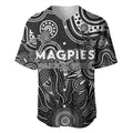 Personalised Magpies NAIDOC Week 2024 Baseball Jersey Aussie Aboriginal Art