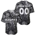 Personalised Magpies NAIDOC Week 2024 Baseball Jersey Aussie Aboriginal Art