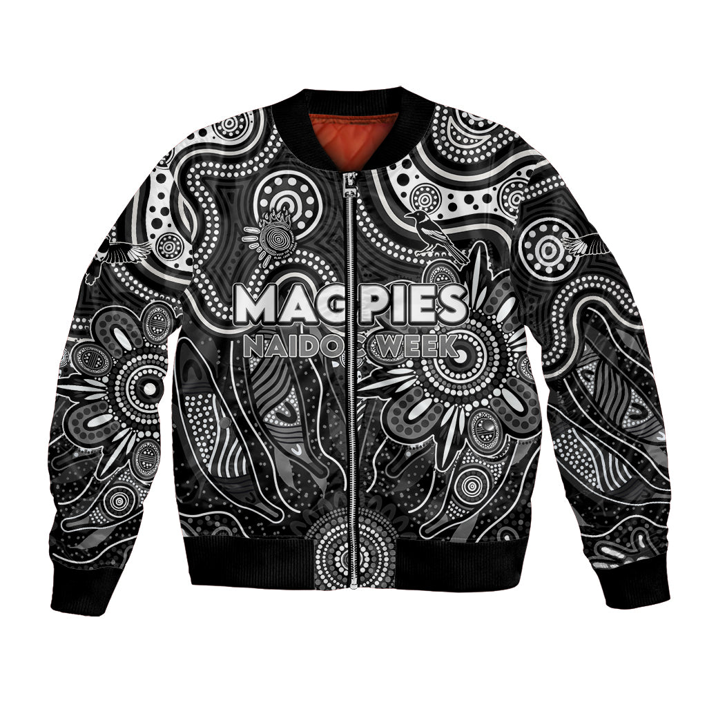 Personalised Magpies NAIDOC Week 2024 Bomber Jacket Aussie Aboriginal Art