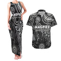 Personalised Magpies NAIDOC Week 2024 Couples Matching Tank Maxi Dress and Hawaiian Shirt Aussie Aboriginal Art