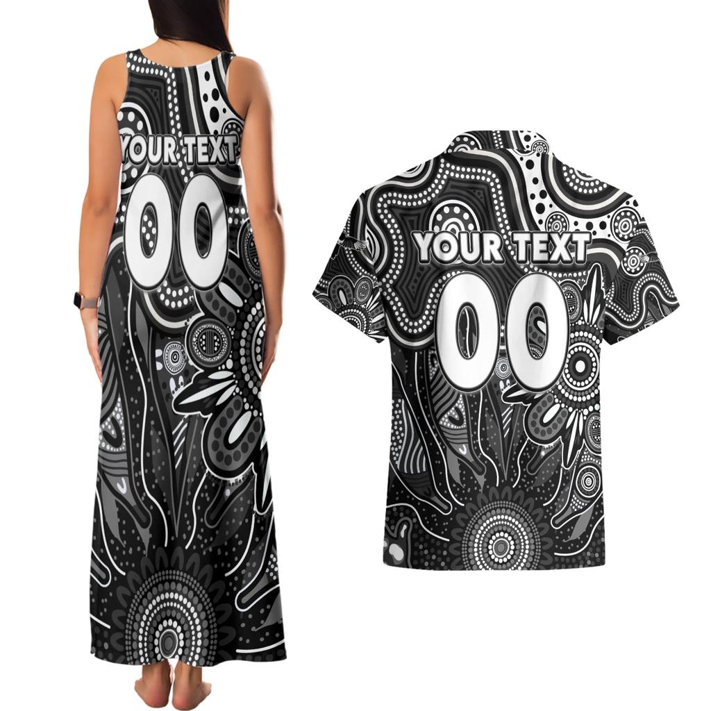 Personalised Magpies NAIDOC Week 2024 Couples Matching Tank Maxi Dress and Hawaiian Shirt Aussie Aboriginal Art
