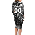 Personalised Magpies NAIDOC Week 2024 Family Matching Long Sleeve Bodycon Dress and Hawaiian Shirt Aussie Aboriginal Art
