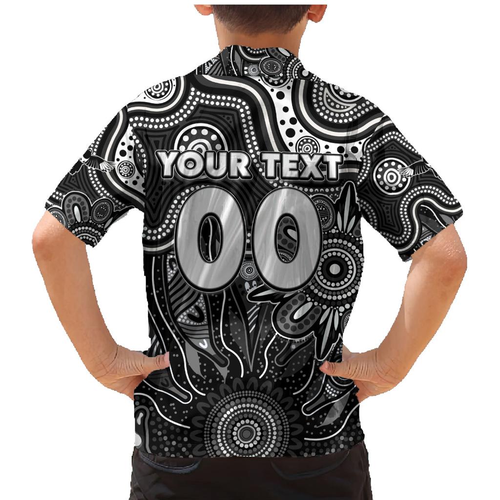 Personalised Magpies NAIDOC Week 2024 Family Matching Mermaid Dress and Hawaiian Shirt Aussie Aboriginal Art