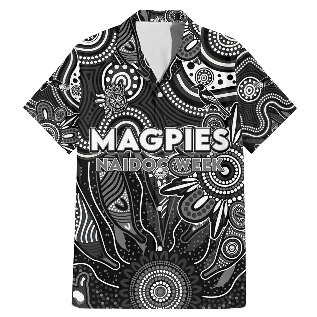 Personalised Magpies NAIDOC Week 2024 Family Matching Mermaid Dress and Hawaiian Shirt Aussie Aboriginal Art