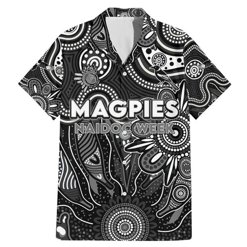 Personalised Magpies NAIDOC Week 2024 Family Matching Mermaid Dress and Hawaiian Shirt Aussie Aboriginal Art