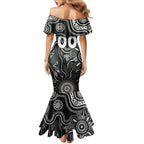 Personalised Magpies NAIDOC Week 2024 Family Matching Mermaid Dress and Hawaiian Shirt Aussie Aboriginal Art
