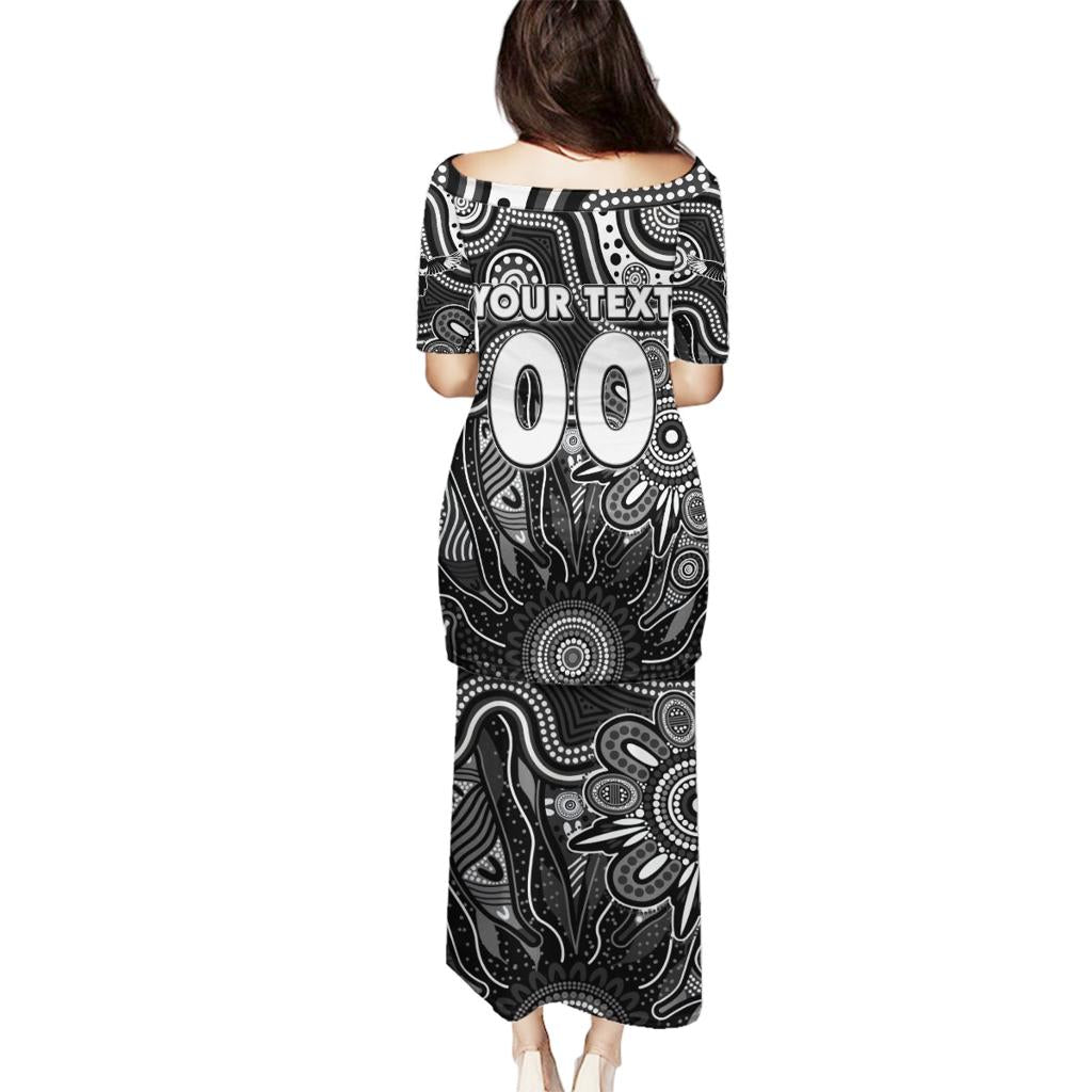 Personalised Magpies NAIDOC Week 2024 Family Matching Puletasi and Hawaiian Shirt Aussie Aboriginal Art