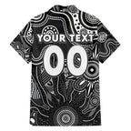 Personalised Magpies NAIDOC Week 2024 Family Matching Short Sleeve Bodycon Dress and Hawaiian Shirt Aussie Aboriginal Art