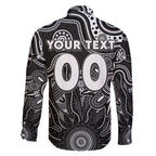 Personalised Magpies NAIDOC Week 2024 Family Matching Short Sleeve Bodycon Dress and Hawaiian Shirt Aussie Aboriginal Art