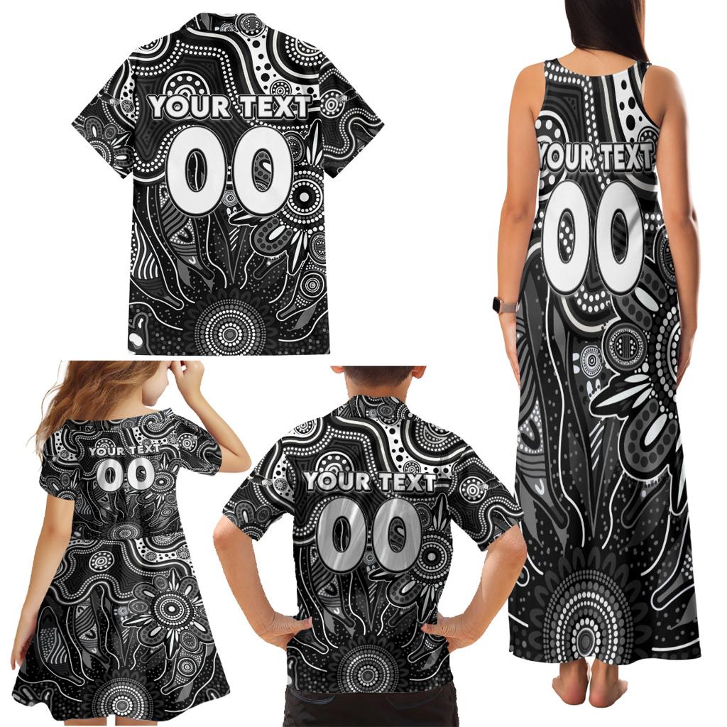 Personalised Magpies NAIDOC Week 2024 Family Matching Tank Maxi Dress and Hawaiian Shirt Aussie Aboriginal Art