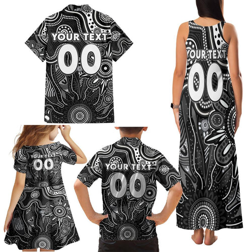 Personalised Magpies NAIDOC Week 2024 Family Matching Tank Maxi Dress and Hawaiian Shirt Aussie Aboriginal Art