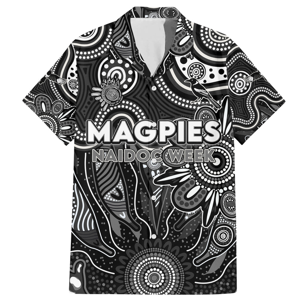 Personalised Magpies NAIDOC Week 2024 Hawaiian Shirt Aussie Aboriginal Art
