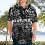 Personalised Magpies NAIDOC Week 2024 Hawaiian Shirt Aussie Aboriginal Art