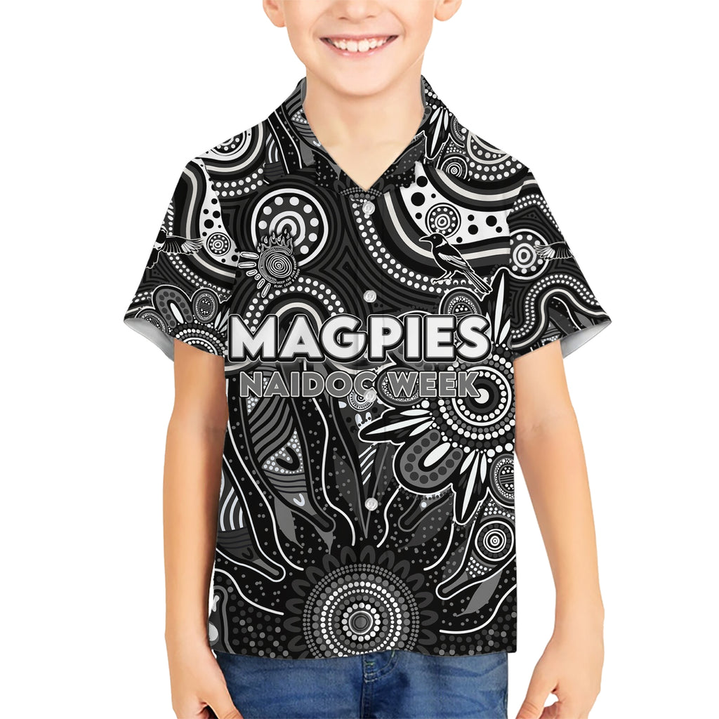 Personalised Magpies NAIDOC Week 2024 Hawaiian Shirt Aussie Aboriginal Art