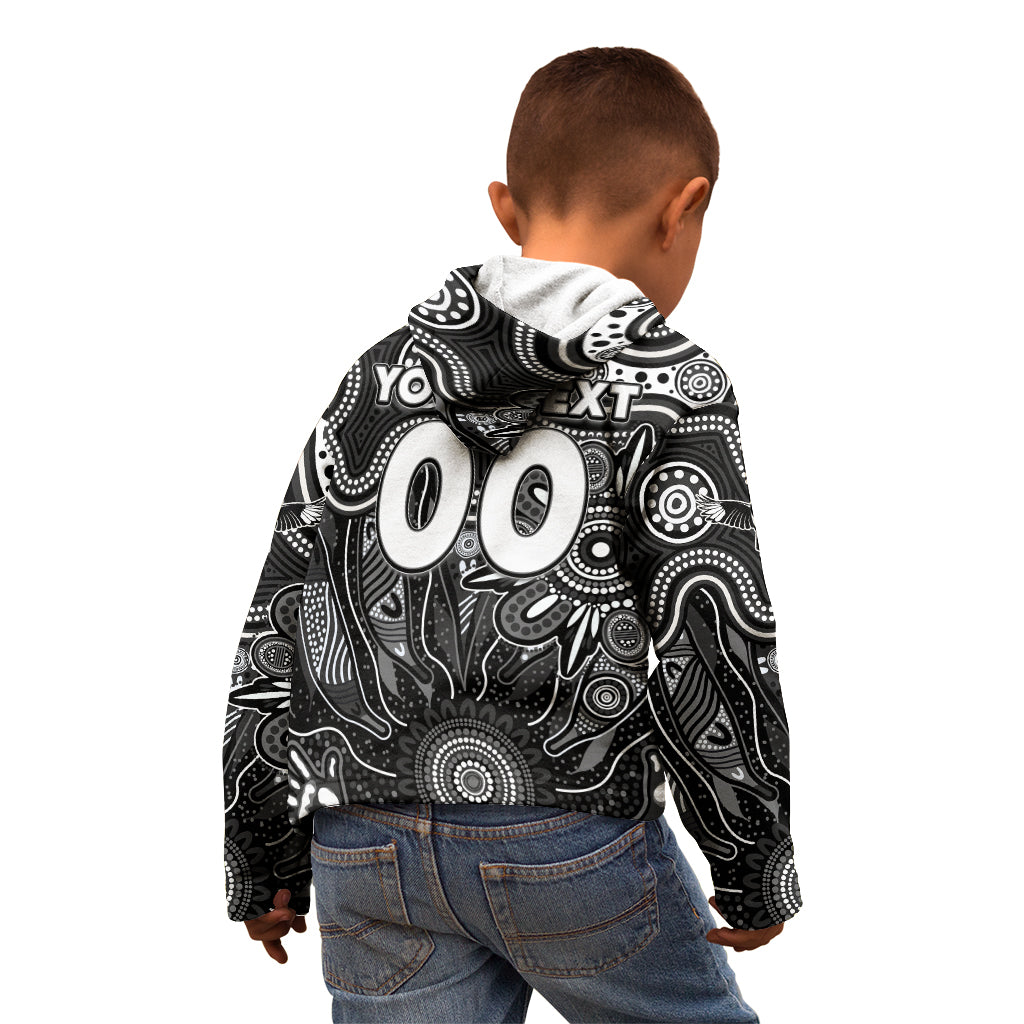 Personalised Magpies NAIDOC Week 2024 Kid Hoodie Aussie Aboriginal Art